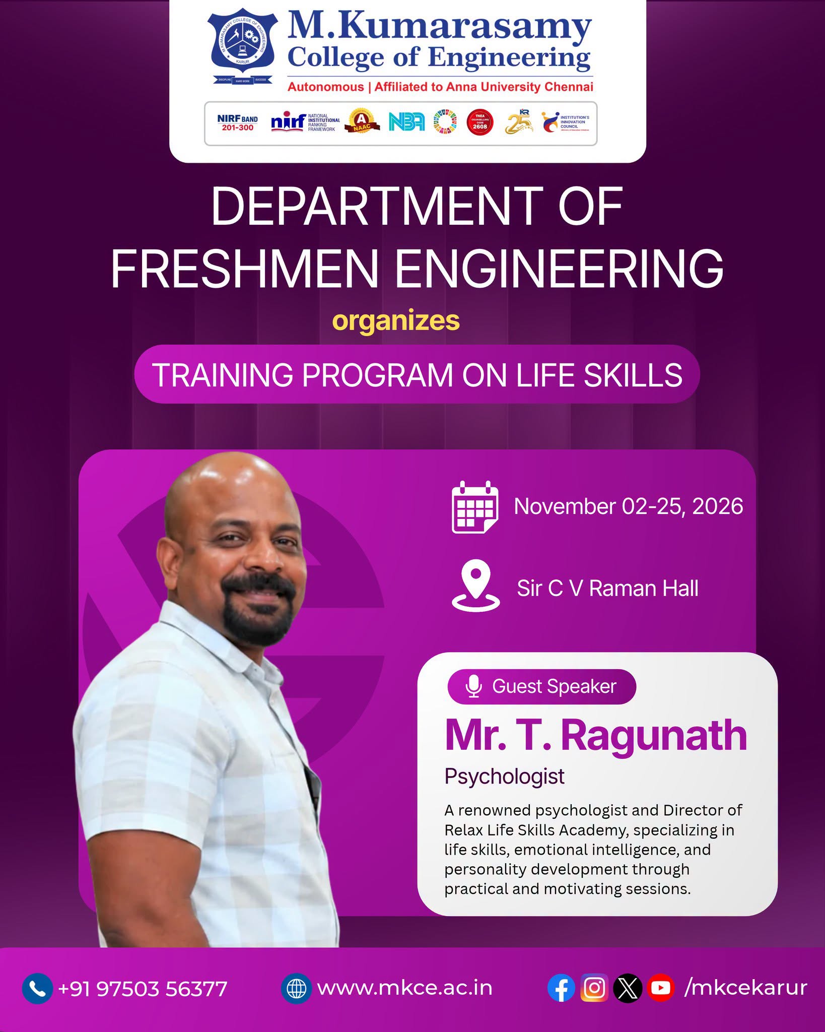 Training Program on Life Skills